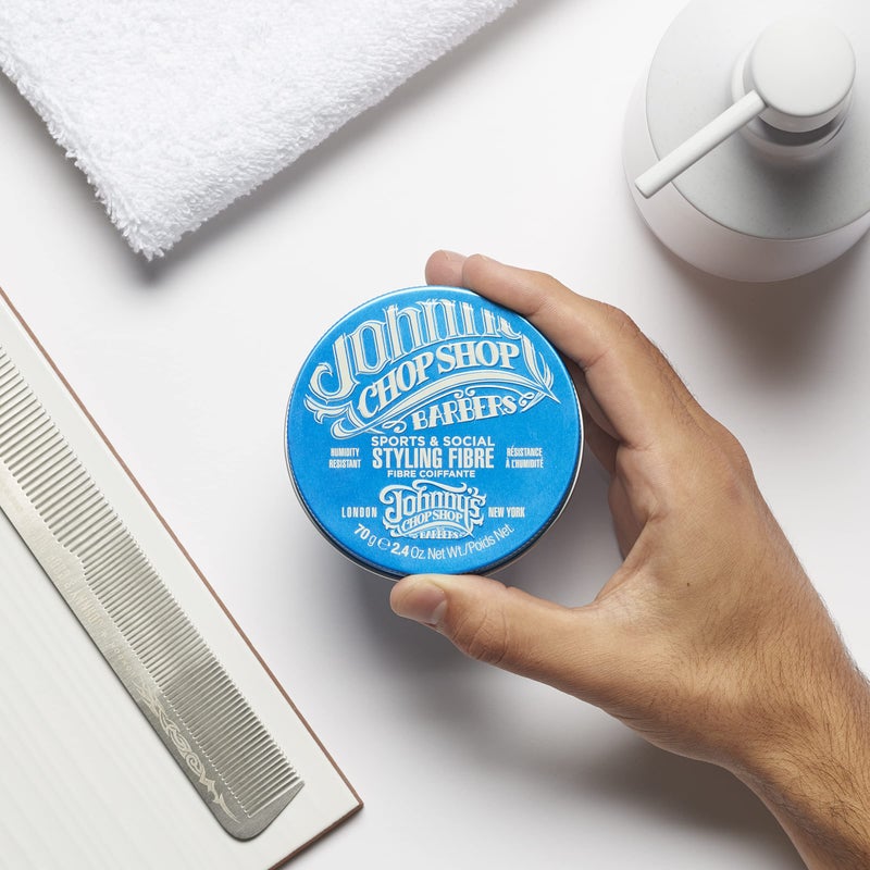 Johnny's Chop Shop Sports & Social Fibre Mens Grooming & Hair Styling Humidity Resistant, Endurance Strong Hold Gel Paste, Beeswax 2.4 oz (Pack of 1) - Image 5